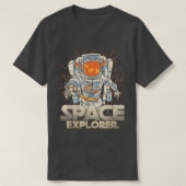 Space Explorer Astronaut Universe Galaxy Planets M Tシャツ (デザイン正面)