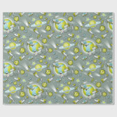 Space Explorer Birthday ラッピングペーパー (フラット)