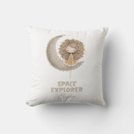 Space Explorer Fairy Moon Personalized Custom Name アウトドアクッション