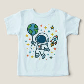 Space Explorer Kid – Astronaut with Earth Balloon  (デザイン正面)