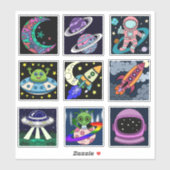 Space Explorers Kids Sticker Sheet シール (シート)