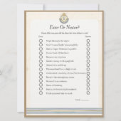 Space First Birthday Ever or Never game card シーズンカード (正面)