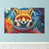 SPACE FOXES 2 キャンバスプリント (インサイチュ (ウッドフロア))