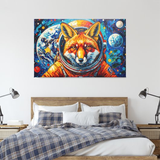 SPACE FOXES 4 キャンバスプリント (インサイチュ (寝室))