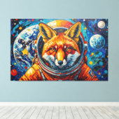 SPACE FOXES 4 キャンバスプリント (インサイチュ (ウッドフロア))