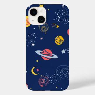 Space Galaxy Background Cosmic Navy iPhone Case Case-Mate iPhone 14ケース