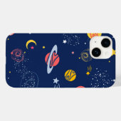 Space Galaxy Background Cosmic Navy iPhone Case Case-Mate iPhoneケース (裏面 (横))