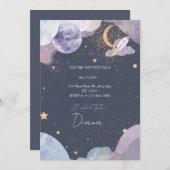Space Galaxy Birthday Invitation 招待状 (正面/裏面)