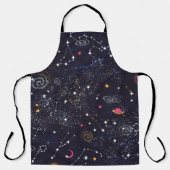 Space Galaxy constellation seamless pattern エプロン (正面)