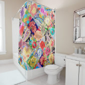 Space Galaxy constellation seamless pattern シャワーカーテン (インサイチュ)