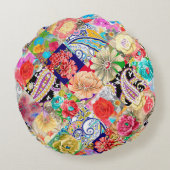 Space Galaxy constellation seamless pattern ラウンドクッション (裏面)