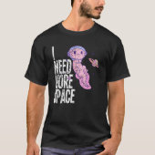 Space Galaxy Flying Axolotl Spacesuit Salamander S Tシャツ (正面)