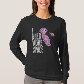 Space Galaxy Flying Axolotl Spacesuit Salamander S Tシャツ (正面)