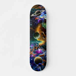 Space Galaxy Planets Nebula スケートボード