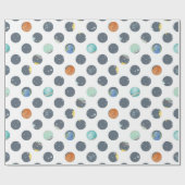 Space Galaxy Planets, Stars & Rocket  Orbits astro ラッピングペーパー (フラット)