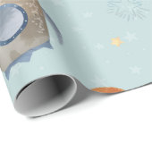 Space Galaxy Planets, Stars & Rocket Orbits astro ラッピングペーパー (ロールコーナー)