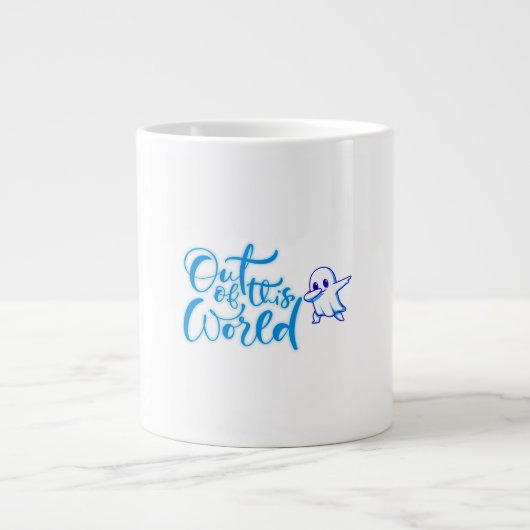 Space Ghost Vibes – Cute Halloween Design ジャンボコーヒーマグカップ (正面)