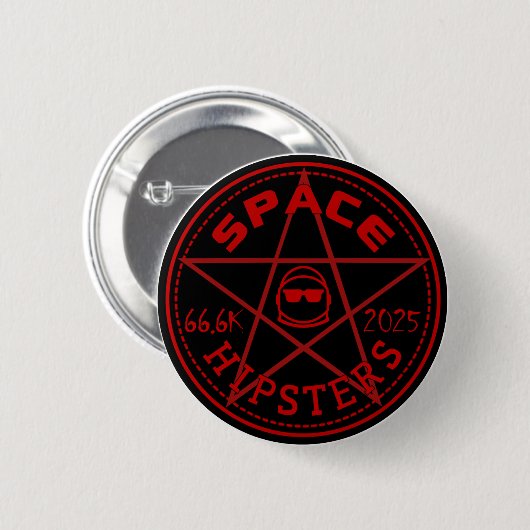 Space Hipsters 66,666 Member Celebration Button 缶バッジ (正面&裏面)