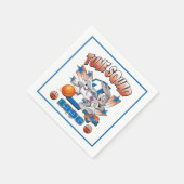 SPACE JAM™ バッグス・バニー™ #1 バスケットボール グラフィック スタンダードカクテルナプキン (角)