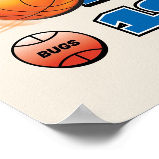 SPACE JAM™ BUGS BUNNY™ #1 Basketball Graphic ポスター (角)