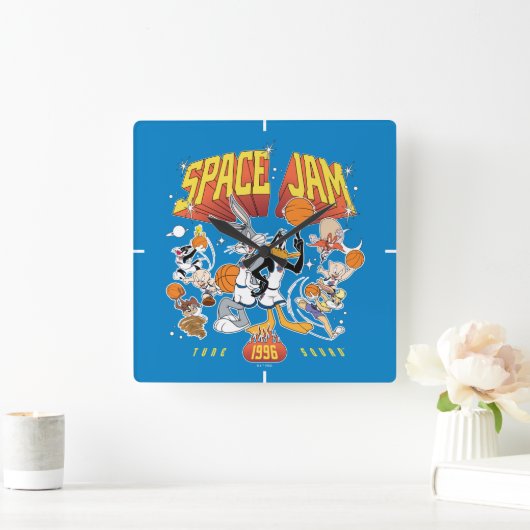 SPACE JAM™ TUNE SQUAD™ 1996 Graphic スクエア壁時計 (ホーム)