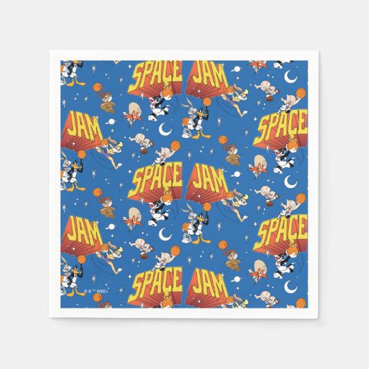 SPACE JAM™ TUNE SQUAD™ Outter Space Pattern スタンダードカクテルナプキン (正面)
