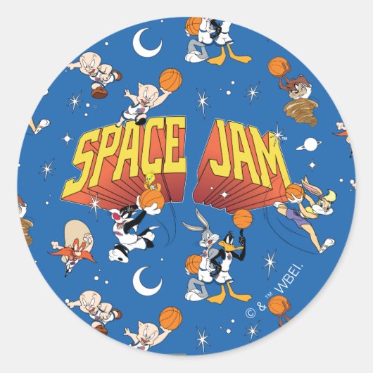 SPACE JAM™ TUNE SQUAD™ Outter Space Pattern ラウンドシール (正面)