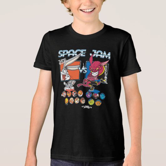 SPACE JAM™ TUNE SQUAD™ VS モンスターズ ロスターデザイン トライブレンドTシャツ (正面)