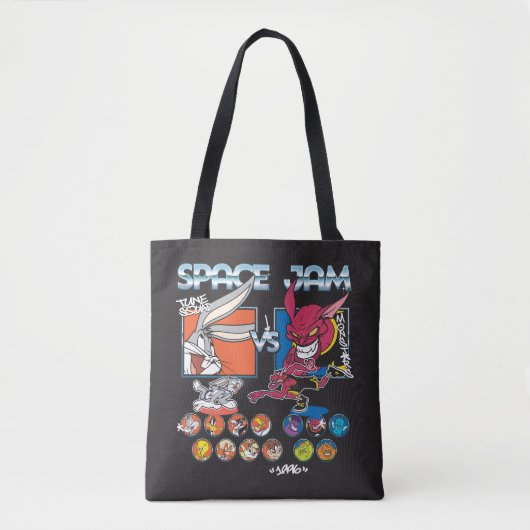 SPACE JAM™ TUNE SQUAD™ VS モンスターズ ロスターデザイン トートバッグ (正面)