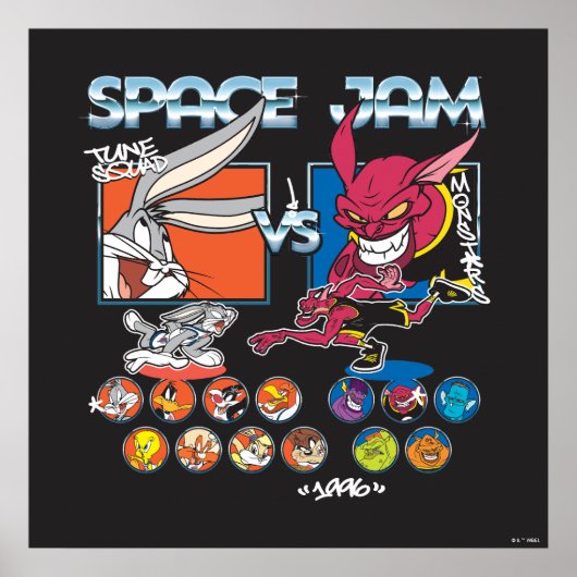 SPACE JAM™ TUNE SQUAD™ VS モンスターズ ロスターデザイン ポスター (正面)