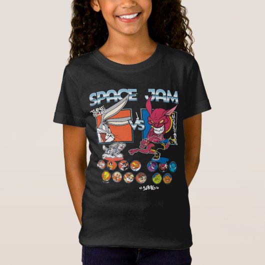 SPACE JAM™ TUNE SQUAD™ VS モンスターズ ロスターデザイン Tシャツ (正面)