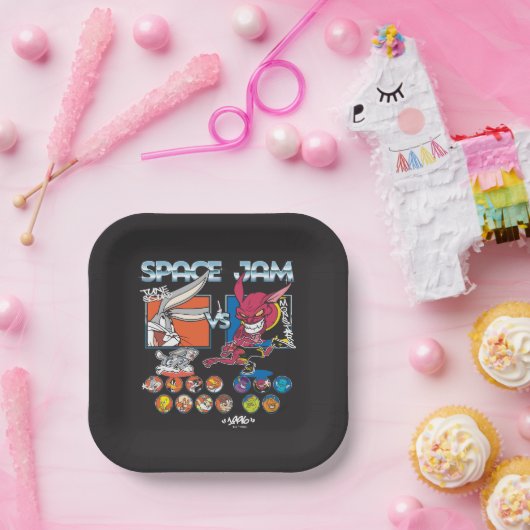 SPACE JAM™ TUNE SQUAD™ VS Monstars Roster Graphic ペーパープレート (パーティー)