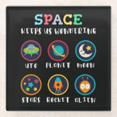 Space keeps us wondering ガラスコースター (正面)