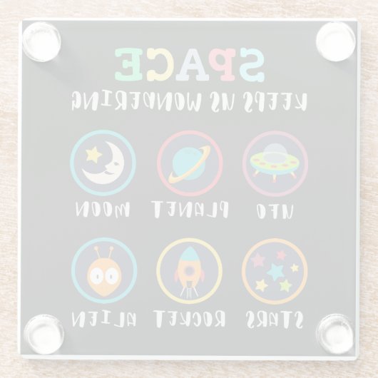 Space keeps us wondering ガラスコースター (裏面)