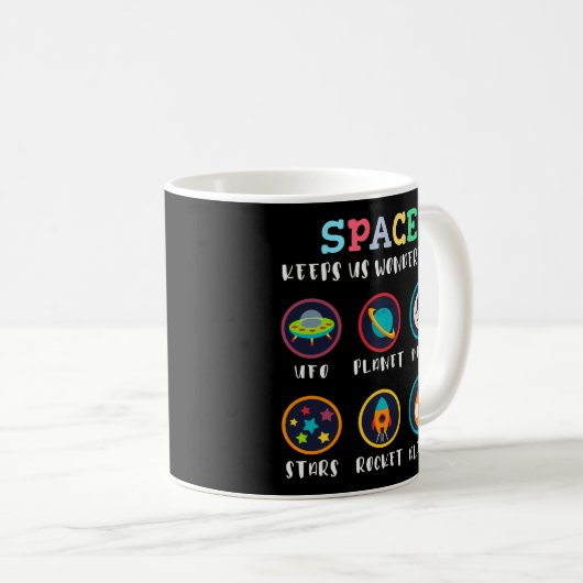 Space keeps us wondering コーヒーマグカップ (正面右)