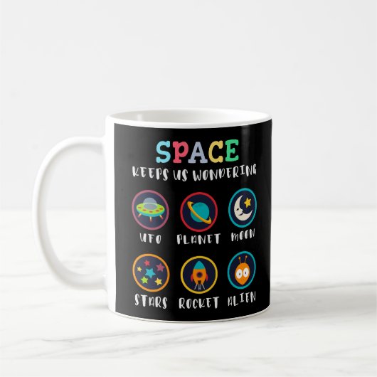 Space keeps us wondering コーヒーマグカップ (左)