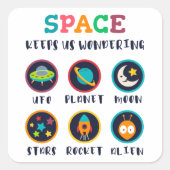 Space keeps us wondering スクエアシール (正面)