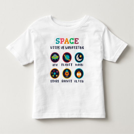 Space keeps us wondering トドラーTシャツ (正面)