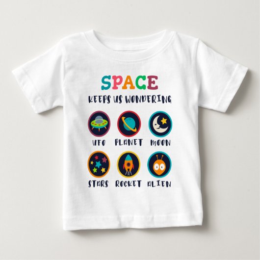 Space keeps us wondering ベビーTシャツ (正面)