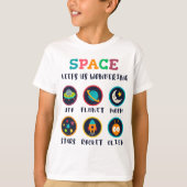 Space keeps us wondering tシャツ (正面)