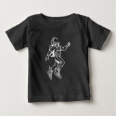 Space Kicks: Winged Astronaut Flight ベビーTシャツ (正面)