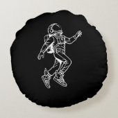 Space Kicks: Winged Astronaut Flight ラウンドクッション (裏面)