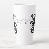 Space Lemur Astronaut Riding Bicycle - Madagascar  カフェラテマグ (正面)