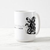 Space Lemur Astronaut Riding Bicycle - Madagascar  コーヒーマグカップ (正面右)