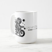 Space Lemur Astronaut Riding Bicycle - Madagascar  コーヒーマグカップ (正面左)