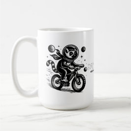 Space Lemur Astronaut Riding Bicycle - Madagascar  コーヒーマグカップ