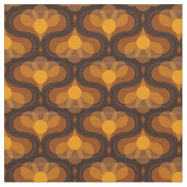 Space Lily Mustard Print ファブリック