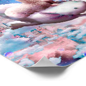 Space Llama Riding Axolotl - Rainbow ポスター (角)