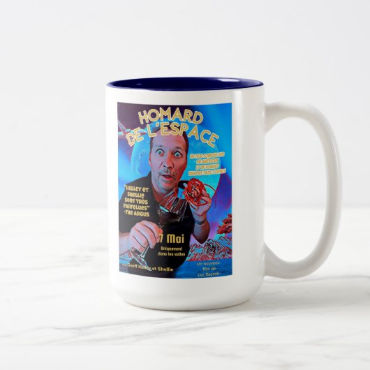 Space Lobster Poster Mug ツートーンマグカップ (右)