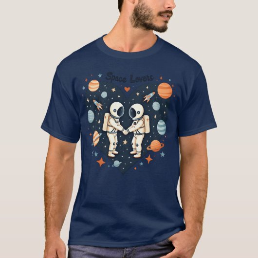 Space Love girl Tシャツ (正面)